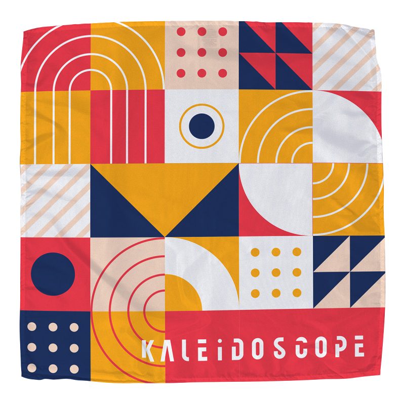 Poly Micro-Peach Bandana 21" x 21" - Full Color - 2