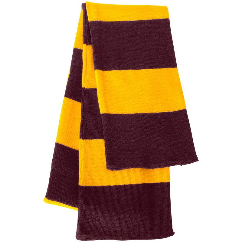 Sportsman Rugby-Striped Knit Scarf - 1