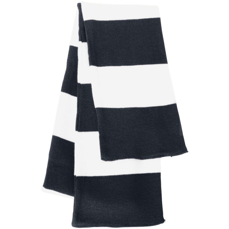 Sportsman Rugby-Striped Knit Scarf - 3